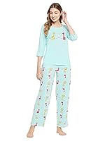 Clovia Cotton Night Suits for Women, Night Dresses for Women, Pajama Set for Women, Women’s Night Suit Set, Night Wear for Women, Lounge Wear Set- Amazon