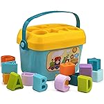 Educational Shape Sorter Blocks for Toddlers | 16 Colorful ABCD & Geometric Shapes | Baby’s First Blocks- Amazon