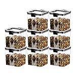 GOLWYN Plastic Kitchen Containers Set, Air Tight Container For Kitchen Storage Set, Kitchen Accessories Items, Kitchen Organizer Items And Storage Containers (Transparent, 700 ML Set Of 8)- Amazon