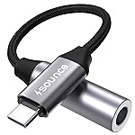 Sounce Type C to 3.5mm Portable Audio Aux Adapter, Connector, Built-in DAC, Braided Cable, Compatible with iPhone 16 Series /15 Series, Galaxy S25/S24 Ultra/S24 & Other Type C Phones- Amazon