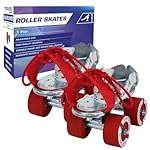STRAUSS Junior Tenacity Roller Skates | Adjustable Shoe Size for Kids | 4 Wheels Skates for Boys and Girls |- Amazon