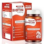 The Old Natural Biotin 10000mcg Enhanced Hair, Skin & Nails Health Veg Tablets- Amazon
