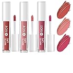NOY Bare All Beauty 100% Long Lasting Upto 15Hr & Smudgeproof:Must-Have Classic Nude Matte Lipsticks Brown Nude, Mauve Nude (Sets 3) #WC113- Amazon