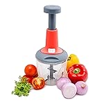 HomeWiz Premium Manual Food Chopper 1000ml, Manual Hand Press Chopper With Super Sharp Blades To Cut Onion, Tomatoes, All Vegetables, All Fruits, Ultra Durable For Kitchen (Red)- Amazon