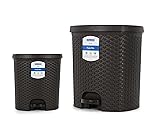 Kolorr Magnum Dustbin Combo Pack of 2 Plastic Pedal Dustbins/Trash Can/Garbage Waste Bin with Lid- Amazon