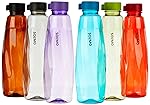 Amazon Brand – Solimo Set of 6 Water Bottles – 1 Ltr | Break Proof | Freezer Safe | BPA Free | Leak Proof | Multicolor- Amazon