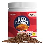 TUNAI Supreme Adult Formula Red Parrot Fish Food Pellet 4Mm with 40% Protein 100G and Vitamins, Essential for Color Enhancement, Growth- Amazon