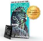 Bold Care 404 Super Nano Thin Condoms For Men Intense Fit with a Natural Feel Condom  (10 Sheets)- Flipkart