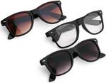 SRPM UV Protection Wayfarer Sunglasses (50)  (For Men & Women, Clear, Black, Brown)- Flipkart