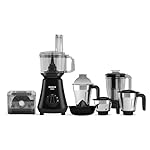 Havells Foodo 750 W 5 Jar Mixer Grinder|14 Different Functionalities |Food Processer Jar with Dual Pusher|Rust Resistant 304SS Cutters | Attachment Storage Box|5 Yr Motor Manufacturer Warranty (Black)- Amazon