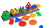Fat Brain Toys Smart Activity Fun&Learning Blocks Geometrics, Educational & Learning Sorter Toys, Color Choose Stacking Block Game- Amazon