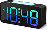 RUCON® RGB Super Loud Alarm Clock for Heavy Sleepers Adults,Digital Clock with 7 Color NightLight,Adjustable Volume, Small Clocks for Bedrooms Bedside,ok to Wake- Amazon