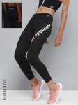 Hrx By Hrithik Roshan Running Women Jet Black Rapid-Dry Typography Tights- Myntra
