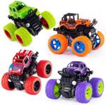 KOBBET pack of 1 Monster Truck Friction Power Cars With Big Rubber Tires 360 Degree  (Stunt Car Four-Wheel Push go Truck- Flipkart