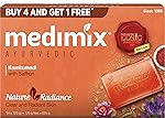 Medimix Ayurvedic Kumkumadi Bathing Soap Bar With Saffron|Kesar|For Moisturising & Radiant Glow|Herbal|Natural|Paraben-Free & Sulphate-Free|100% Vegan|125Gm(Buy 4 & Get 1 Extra Combo Pack)- Amazon