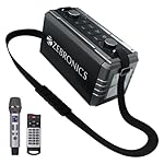 ZEBRONICS Music Bomb 2 Party Speaker with 80W, Supports Bluetooth, 10h Backup, USB, mSD, AUX, 6.3mm Guitar Input, TWS, Karaoke, Wireless Microphone, Detachable Carry Strap- Amazon