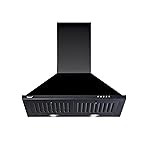Livpure Alder Neo 60 cm 1050 m3/hr Pyramid Kitchen Chimney with Elegant Look, Baffle Filter, Push Button, Efficient Dual LED Lamps (Black) |5 Years Warranty on Motor, (1 Year Comprehensive) by Livpure- Amazon