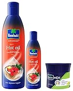 Parachute Advansed Ayurvedic Hot Oil, Warming Coconut Hair Oil, 400 ml + 90 ml & Hair Cream for Men, 100ml | Anti Dandruff | After Shower | Non Sticky Oil Replacement- Amazon