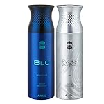 AJMAL Blu & Evokesilverhim Liquid Deodorants Gift For Men (200 Ml, Pack Of 2)- Amazon