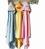 BRANDONN Baby Blankets Newborn Combo Pack of Hooded Wrapper- Amazon