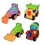 Crackles Friction Powered Push and Go Colourful Construction Vehicle Playset of 4 Construction Toys- Amazon