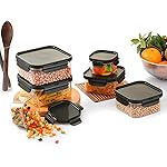 CELLO Modulock Storage Box Set of 6, (600ml, 650ml, 1000ml x 2 Each), Transparent | Food Grade & Stackable | Durable | For Grains, Pulses, Spice, Cereals, Cookie, Dry Fruits | Fridge Storage Container- Amazon