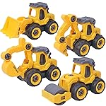 Toyshine Take Apart Toy 4 Pack – DIY Construction Engineering Car Toy, Kids STEM Sand Toys for Toddlers Age 3-5, Building Sandbox Toys Truck, Birthday Gifts- Amazon