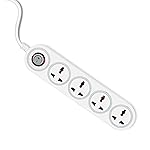 ZEBRONICS PS4200H Power Strip – 4 Universal Sockets | 1500W | LED Indicator with Master Switch | Surge & Spike Protection | 2M Durable Copper Cable | Ideal- Amazon