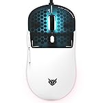 EvoFox Phantom Air Ultra Lightweight Gaming Mouse | Upto 1000Hz Polling Rate, 7000 FPS, 12800 DPI | Honeycomb RGB Lighting | Fully Programmable with Windows Software & On-Board Memory | White- Amazon