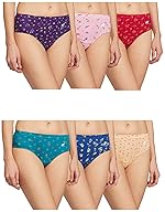 ONCH Womens Pure Cotton Printed Inner Elastic Panties Multicolor Combo Pack of 6- Amazon