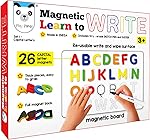 Play Panda Kids Magnetic Learn To Write Capital Letters – Includes Write And Wipe Magnetic Board, 26 Capital Letter Magnets, Dry Erase Sketch Pen And Duster – Simplify Teaching & Learning, Red- Amazon