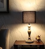 tu casa Wooden Table Lamps with Black Cotton Shade- Amazon
