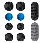 GIZGA Essentials Cable Organizer Clips Set of 10 – Multipurpose Silicone Cable Protector, Cord Holders & Wire Organizer Hooks with Self Adhesive- Amazon