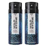 Wild Stone Hydra Energy Spray Deodorants For Men, Long Lasting Strong Masculine Fragrance, Pack Of 2 (150Ml Each)- Amazon