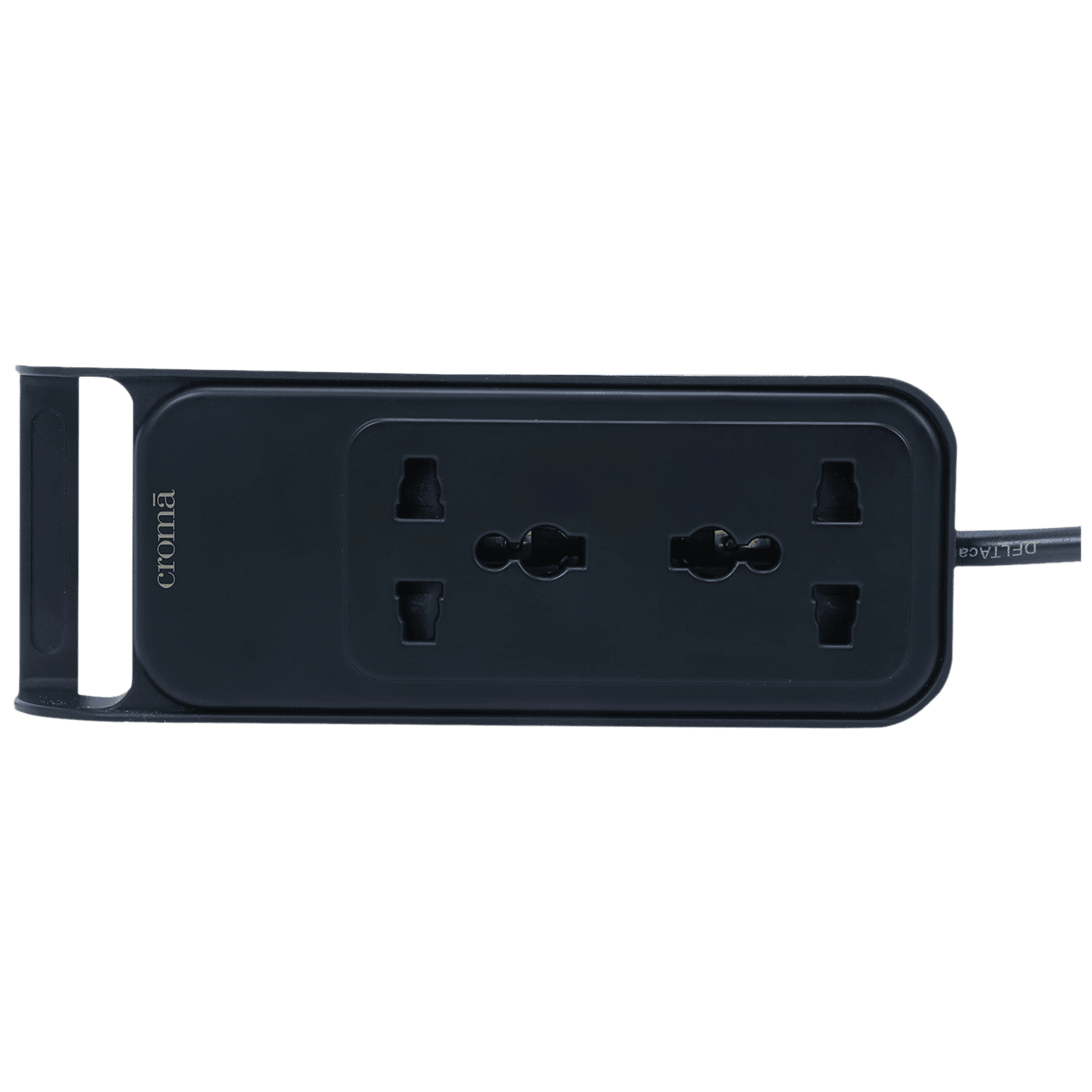 Croma 6 Amps 2 Sockets Surge Protector with Individual Switch (0.8 Meters, Safety Shutters in Socket, CRSP2WMSPA264301, Black)- Croma