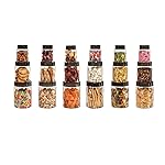 CELLO Diamond Kitchen Storage Containers with Lids, Set of 18 (6 x 300ml, 6 x 650ml, 6 x 1200ml), Clear | Stackable | For Grains, Pulses, Spice, Cereal, Cookies, Dry Fruits | Fridge Storage Container- Amazon