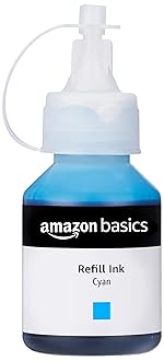 amazon basics BT5000C Ink Bottle | Compatible with Brother Printers | DCP-T220, DCP-T226, DCP-T420W, DCP-T426W, DCP-T520W, DCP-T525W | High Print Quality | Compatibility Tested, Leak-Proof (Cyan)- Amazon
