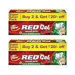 Dabur Red Gel Ayurvedic Toothpaste – 600g (300g x 2, Pack of 2) | Reduction in Bad Breath, Plaque & Gingivitis | Freshness with Protection | For Healthy Gums & Effective Dental Care- Amazon