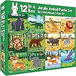 Play Poco 12 in 1 Animal Puzzles for Kids – Ages 1 to 5 – Preschool Educational Activity for Kids – 2, 3, 4 Piece Puzzles with Increasing Level of Difficulty- Amazon