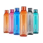 Cello Venice Water Bottles Set of 6, 1000ml Each | Unbreakable, BPA-Free, Food Grade Bottle For Kitchen| Airtight & Leakproof Lid| Reusable Set of Fridge Plastic Bottles- Amazon