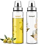 Homepuff High-Borosilicate Glass Oil Dispenser Bottles Set 2x500ml- Amazon