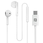 Portronics Conch Theta C in Ear Type C Wired Earphones with in Line HD Mic, Powerful Audio, 14.2mm Driver, Unique Earbuds Design, TPE Anti Tangle Wire, in line Controls, Wide Compatibility(White)- Amazon