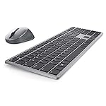 Dell KM7321W Multi-Device Wireless (RF/Bluetooth) Keyboard and Mouse Combo with Programmable Keys and Mouse Buttons, up to 36 Month Battery Life, 3Y Advance Exchange Warranty – Titan Grey- Amazon