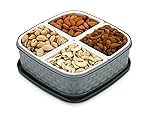 IMPERIAL WOOD WORKS Plastic Dry Fruit/Masala Box 4 Sections Multipurpose Box Candy, masala container dry fruits Mouthwash, kitchen Storage Pickle, Storage Box For Kitchen- Amazon