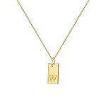 Shining Diva Fashion Initial Necklaces for Women 14K Gold Plated Letter Necklace Dainty Gold Name Necklace Personalized Initial Tag Pendant Necklace Trendy Gold Jewelry for Women- Amazon