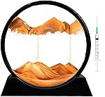 CPENSUS Moving Sand Art Picture Glass Liquid Painting 3D Natural Landscape showpieces for Home Decor Antique Gifts- Amazon