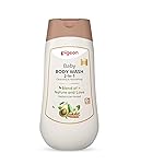Pigeon 2-in-1 Baby Body Wash For Cleansing & Nourishing, Enriched With Avocado Oil & Marshmallow Extract, Parabens Frew, SLS & SLES Free – 200 ml- Amazon