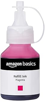 amazon basics BT5000M Ink Bottle | Compatible with Brother Printers – DCP-T220, DCP-T226, DCP-T420W, DCP-T426W, DCP-T520W, DCP-T525W | High Print Quality | Compatibility Tested | Leak-Proof (Magenta)- Amazon