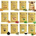 Online Quality Store Combo of 12 Skin Care Products ,(Multani Mitti, Neem, Orange Peel, Rose, Chandan, Charcoal, Mitti Stone, Kaolin Clay, Mint, Haldi,Alovera, Tulsi Powders) |skin care products combo,(Pack of 12 ,50g each ,Total 600 Pack)- Amazon
