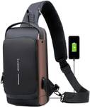 LUHI Brown Men & Women Sling Bag Sling Bag-Black_Anti-theft Water-Resistant Cross body Bags With USB Charging Bag- Flipkart